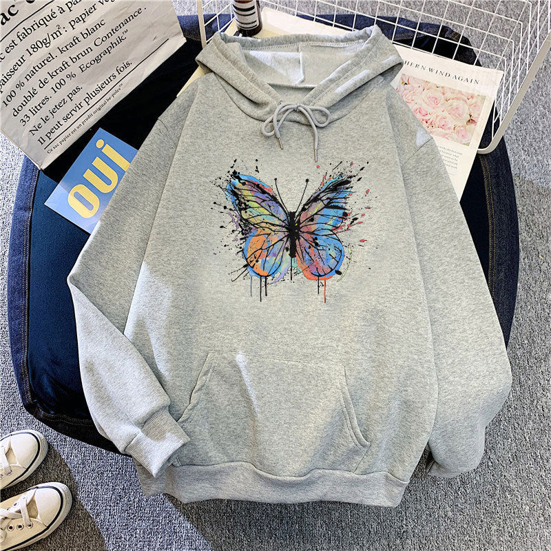 Women's hoodie with appealing butterfly design Chic & Stil