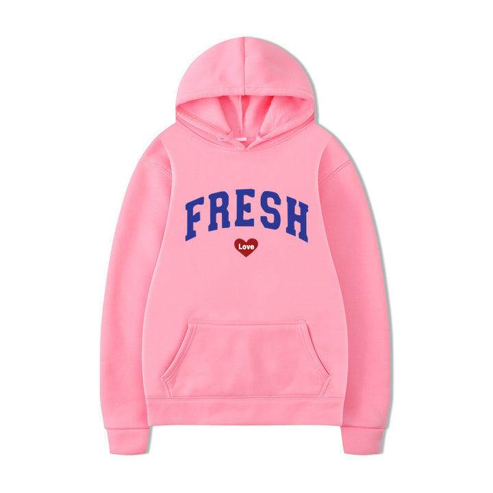 Women's hoodie with playful lettering and soft inner fleece Lune London