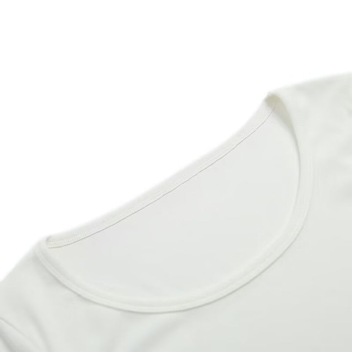 Long sleeve blouse for women with elegant gathers and bateau neckline Lune London