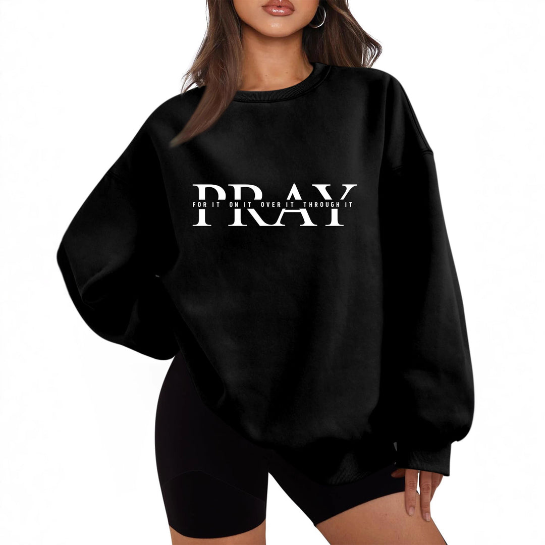 Sweatshirt femme à coupe oversize et impression inspirante Chic & Stil
