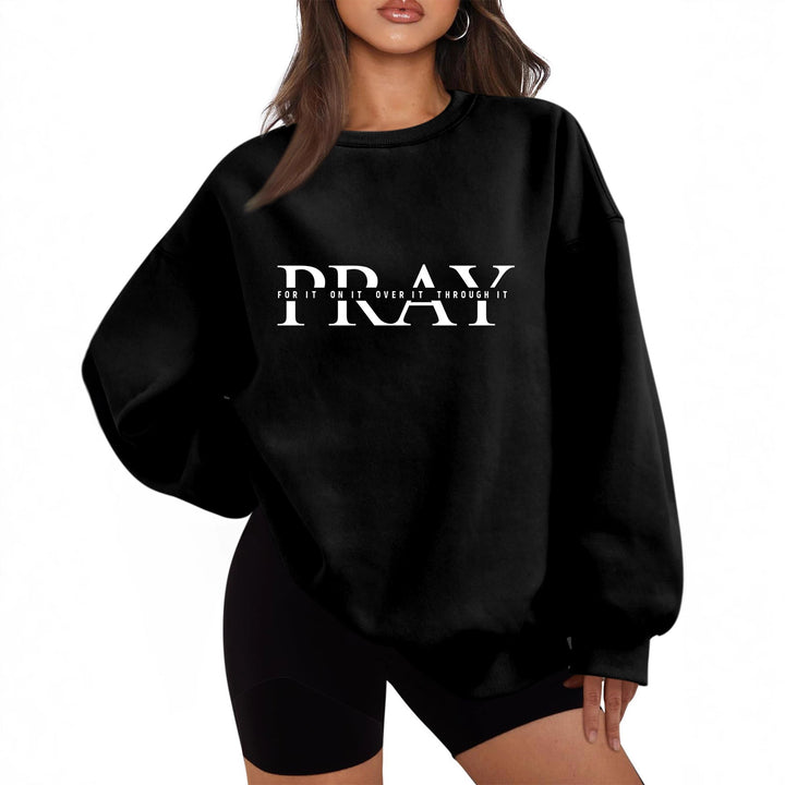 Sweatshirt femme à coupe oversize et impression inspirante Chic & Stil
