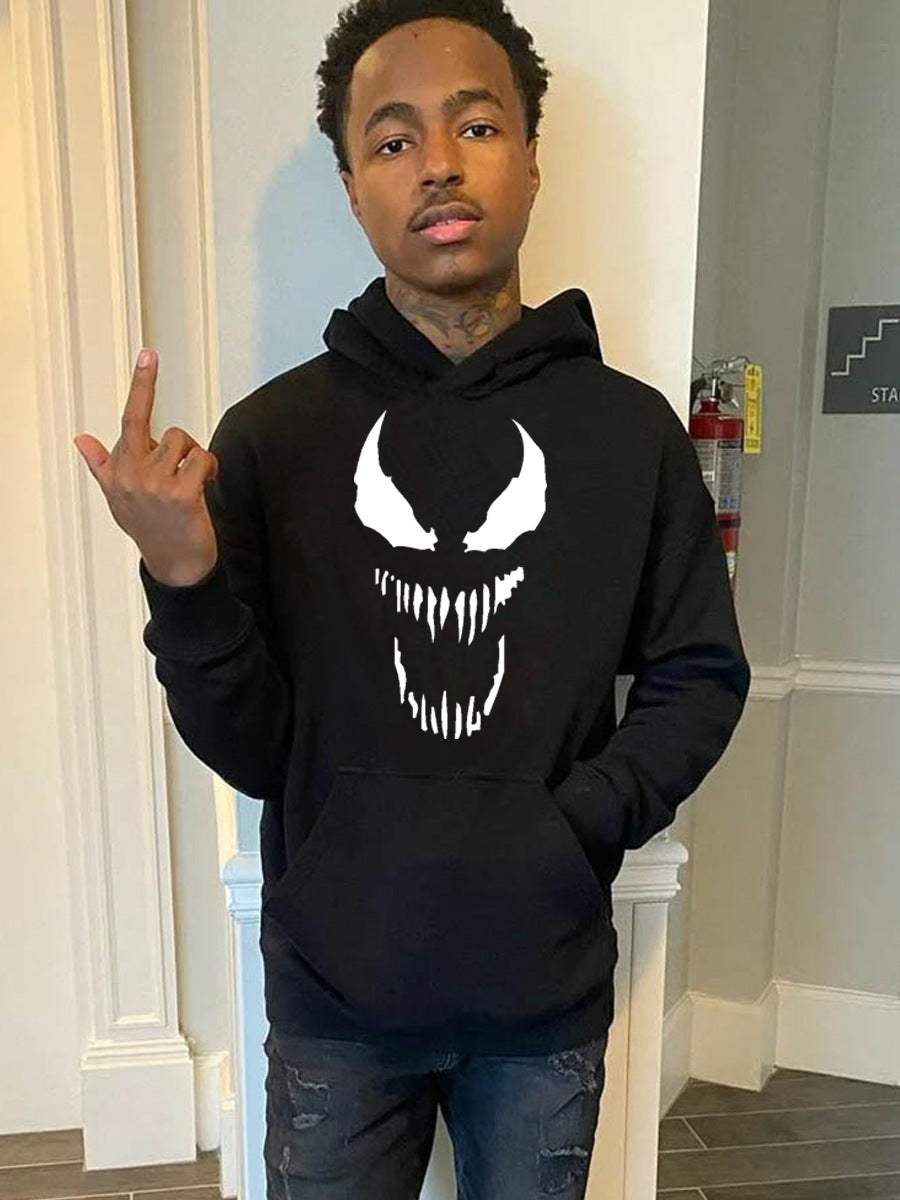 Men's hoodie with striking monster print Lune London