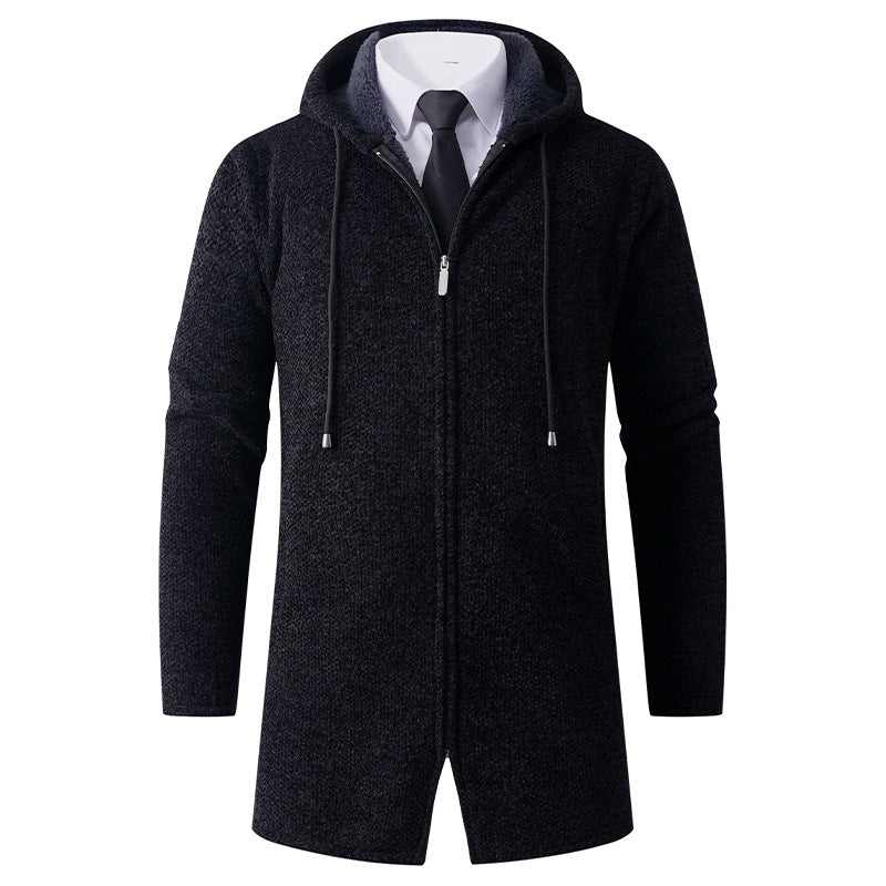 Casual hoodie jacket for men with exposed zipper and practical hood Lune London