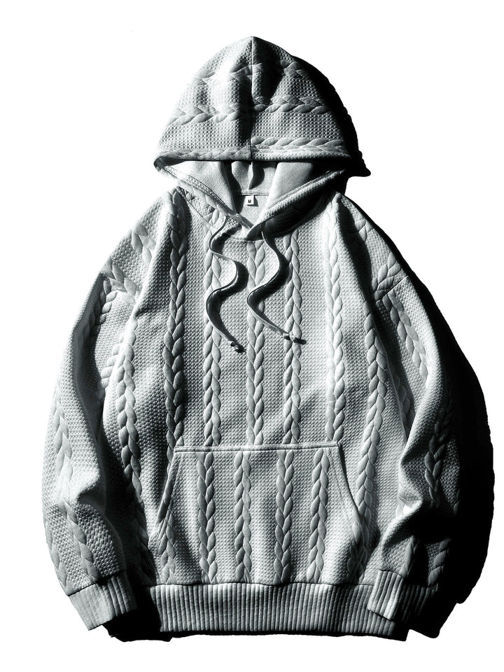 Men's hooded tracksuit tops with textured pattern Lune London