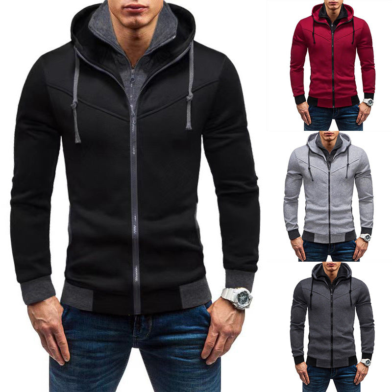 Sweatshirt jacket with hood for men with an elegant design and practical pockets Lune London