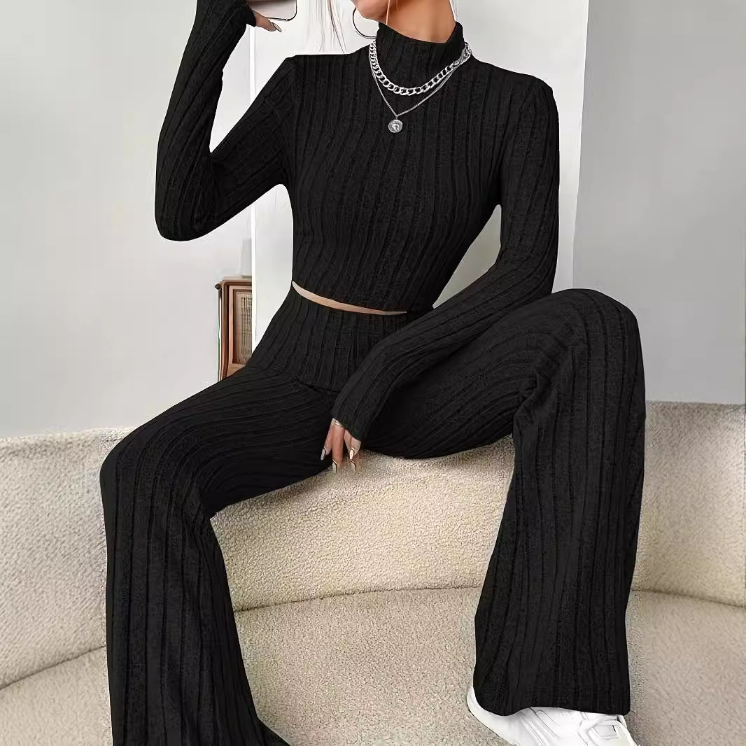 Lune London women's knit lounge set in soft material with an elegant turtleneck