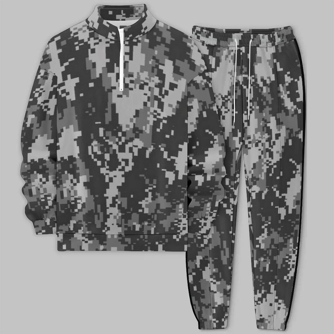 Trendy sports outfit for men in chic camouflage design