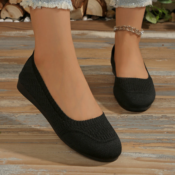 Ladies Lightweight Knitted Ballerinas Lune London