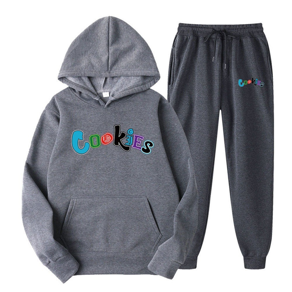 Women's Hoodie and Jogging Pants Set with Colorful Graphic Print Chic & Stil