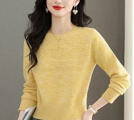 Pull en tricot à la mode pour femmes avec motif en cables fins Chic & Stil