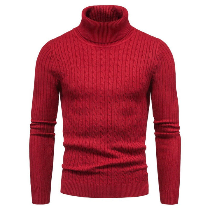 Lune London | Men's Turtleneck Sweater with Cable Pattern