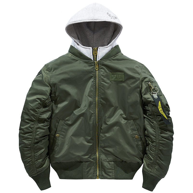 Men's bomber jacket with removable hood and practical pockets Lune London