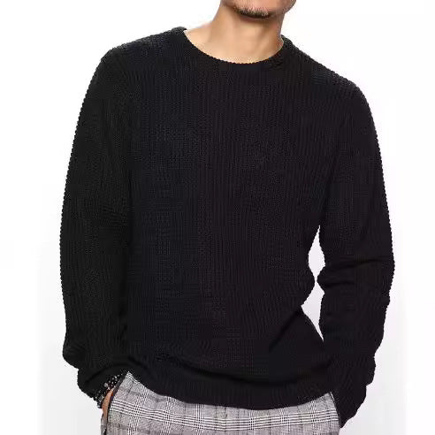 Men's Structured Sweater with Round Neck Lune London