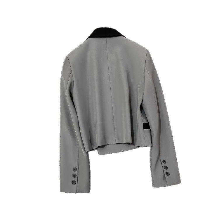 Veste blazer cropped à double boutonnage tendance pour femmes Chic & Stil