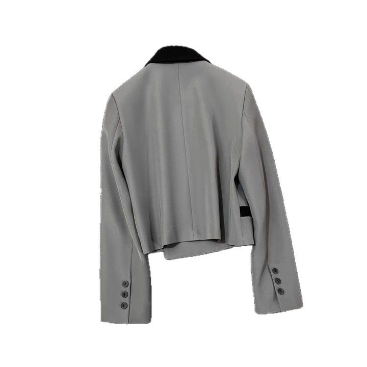 Veste blazer cropped à double boutonnage tendance pour femmes Chic & Stil