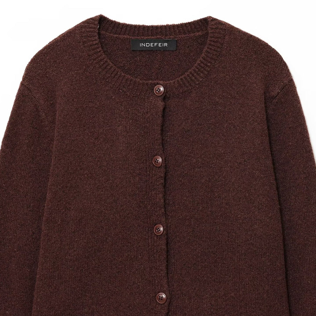 Ladies High-Quality Wool Soft Pullover with Practical Buttons Lune London
