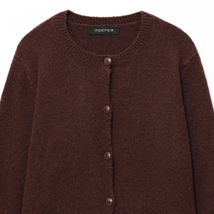 Ladies High-Quality Wool Soft Pullover with Practical Buttons Lune London