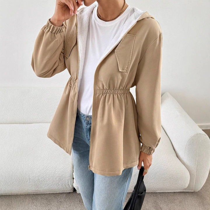 Leisure jacket for women with adjustable waist and hood Lune London