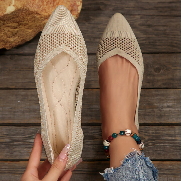 Women Pointed Toe Breathable Mesh Flats Lune London