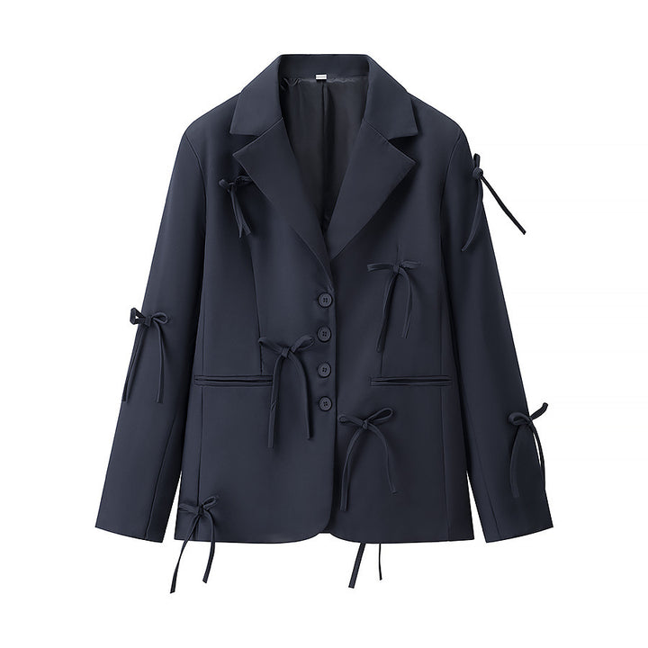 Veste blazer femme avec détails de nœud décoratifs Chic & Stil