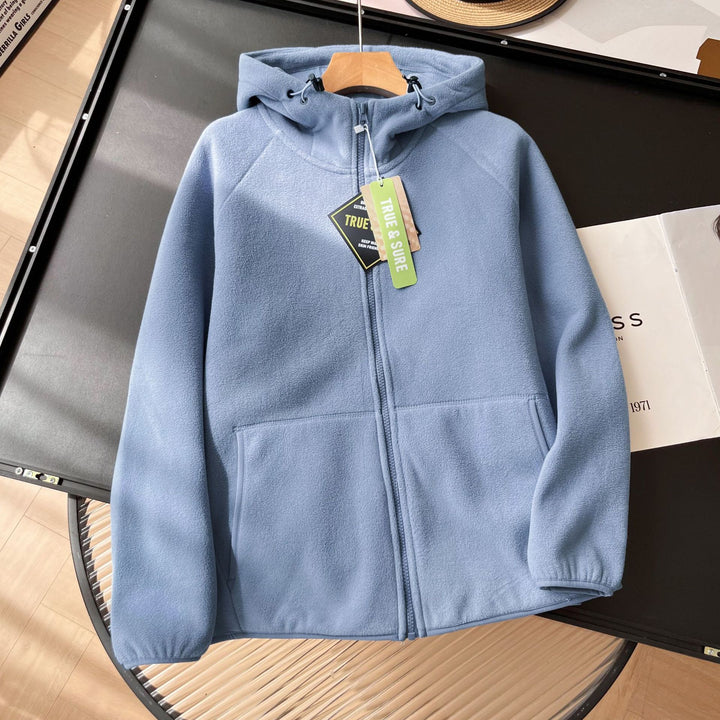 Veste en polaire pour femmes avec col haut et poches latérales pratiques Chic & Stil