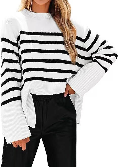 Women Striped Casual Sweater Loose Fit Lune London