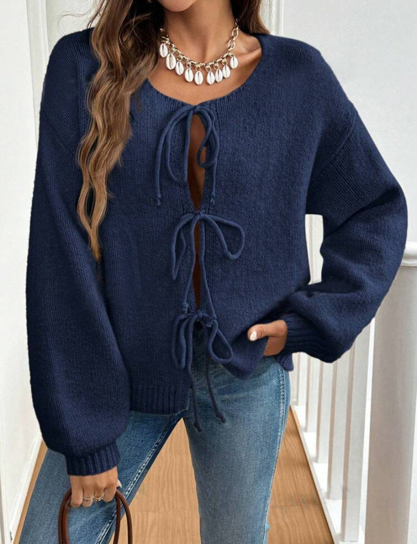 Women's sweater with drawstring and offset sleeves Lune London