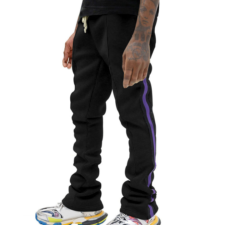 Stylish sweatpants for men with adjustable waistband and contrasting side elements Lune London