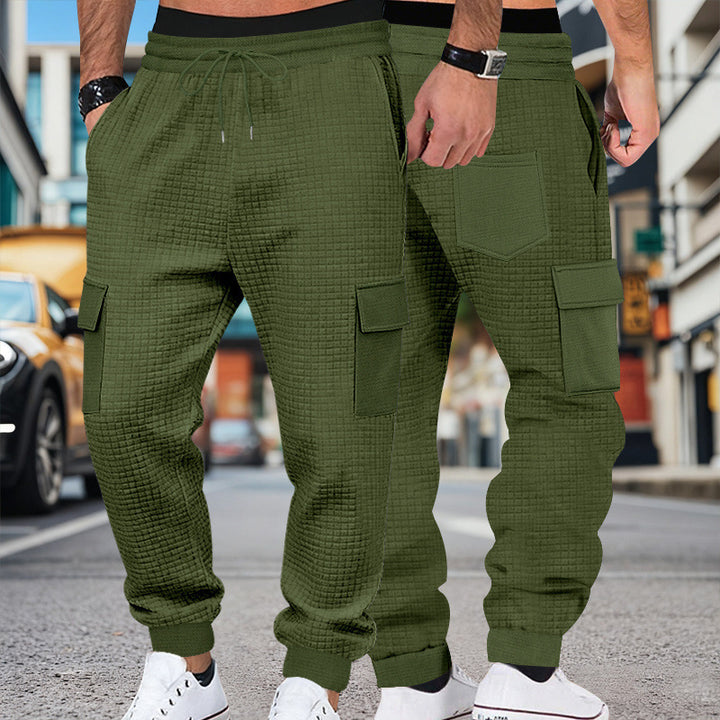 Cargo jogger pants for men with practical side pockets and elastic waistband Lune London