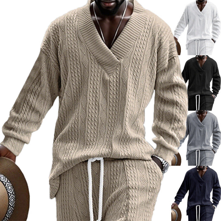 Men's knit pullover with modern v-neck and casual design Lune London