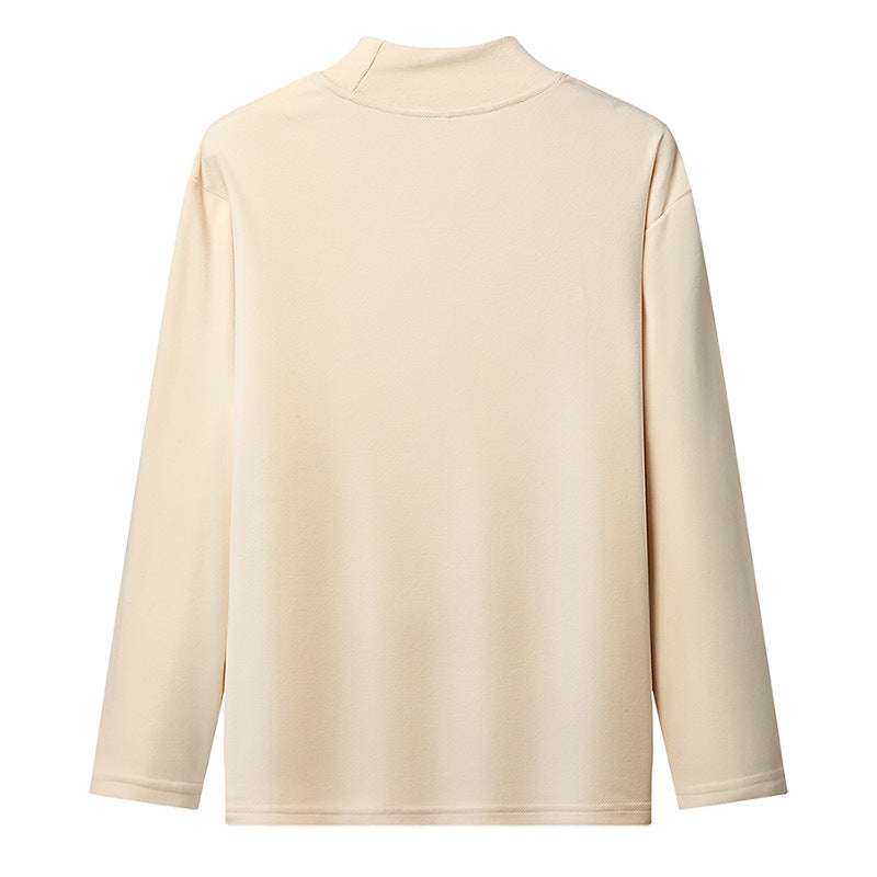 Long-sleeve t-shirt with high collar for women in high-quality material Lune London