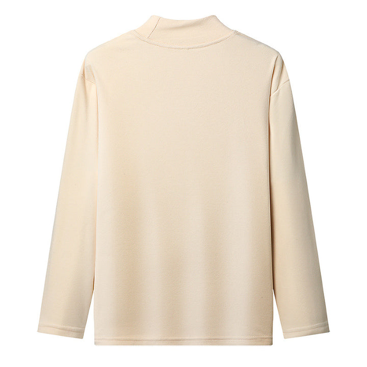 Long-sleeve t-shirt with high collar for women in high-quality material Lune London