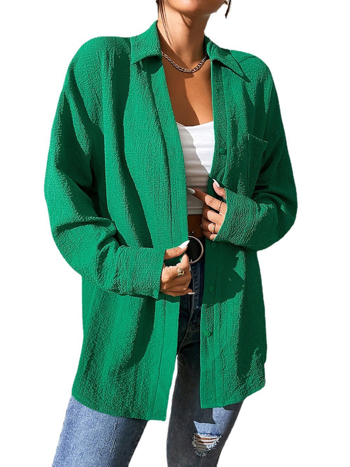 Light leisure shirt for women in textured fabric Lune London