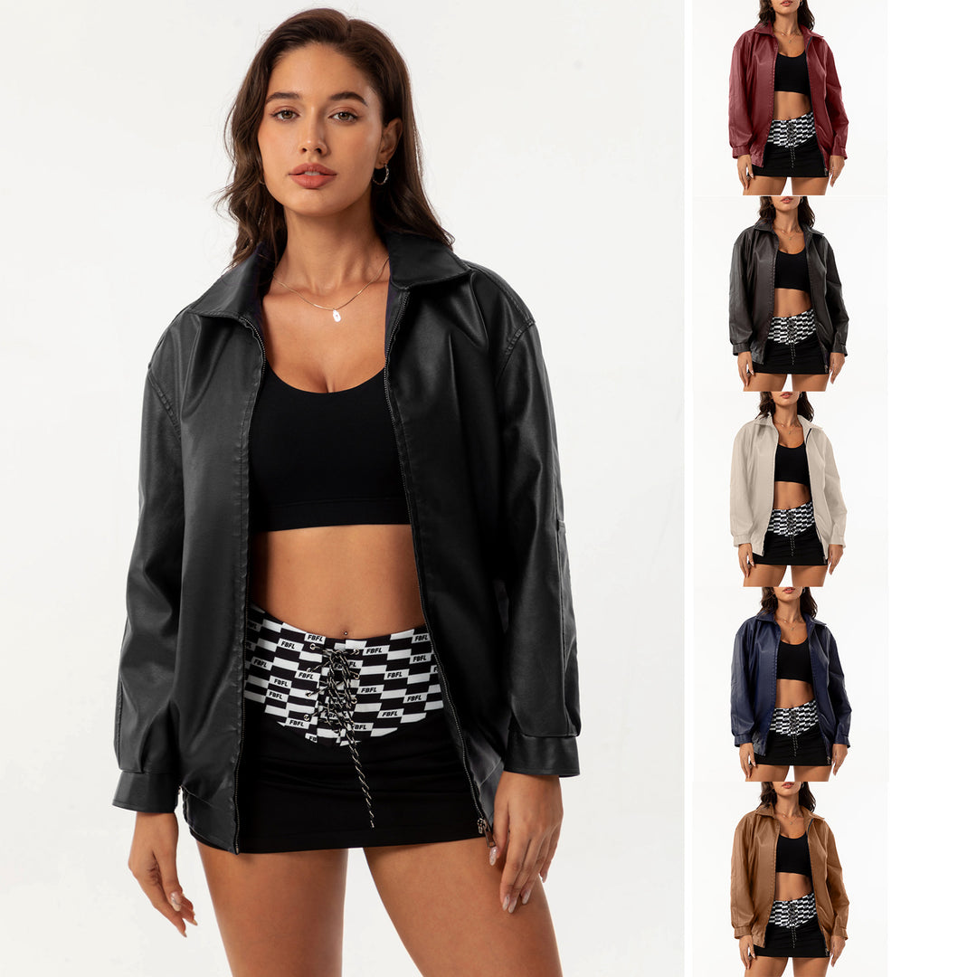 Casual satin jacket for women with a modern cut and practical pockets Lune London