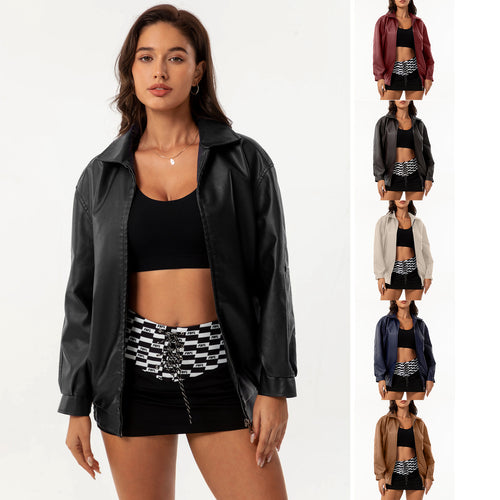 Casual satin jacket for women with a modern cut and practical pockets Lune London