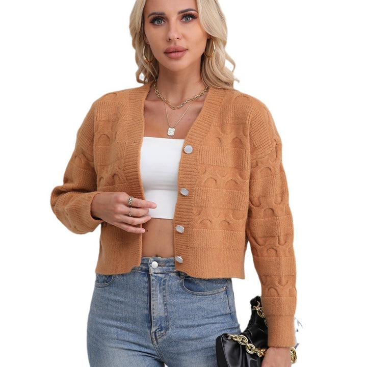 Cardigan pour femme avec motif jacquard à la mode Chic & Stil