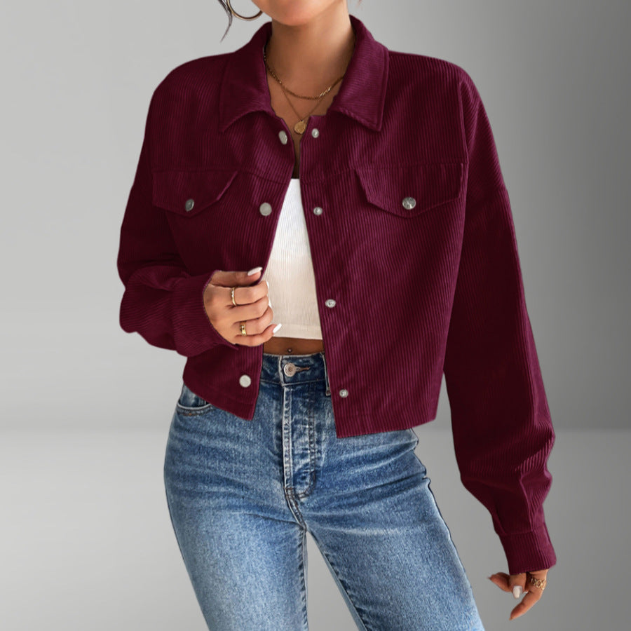 Short jacket for ladies in corduroy-type material Lune London