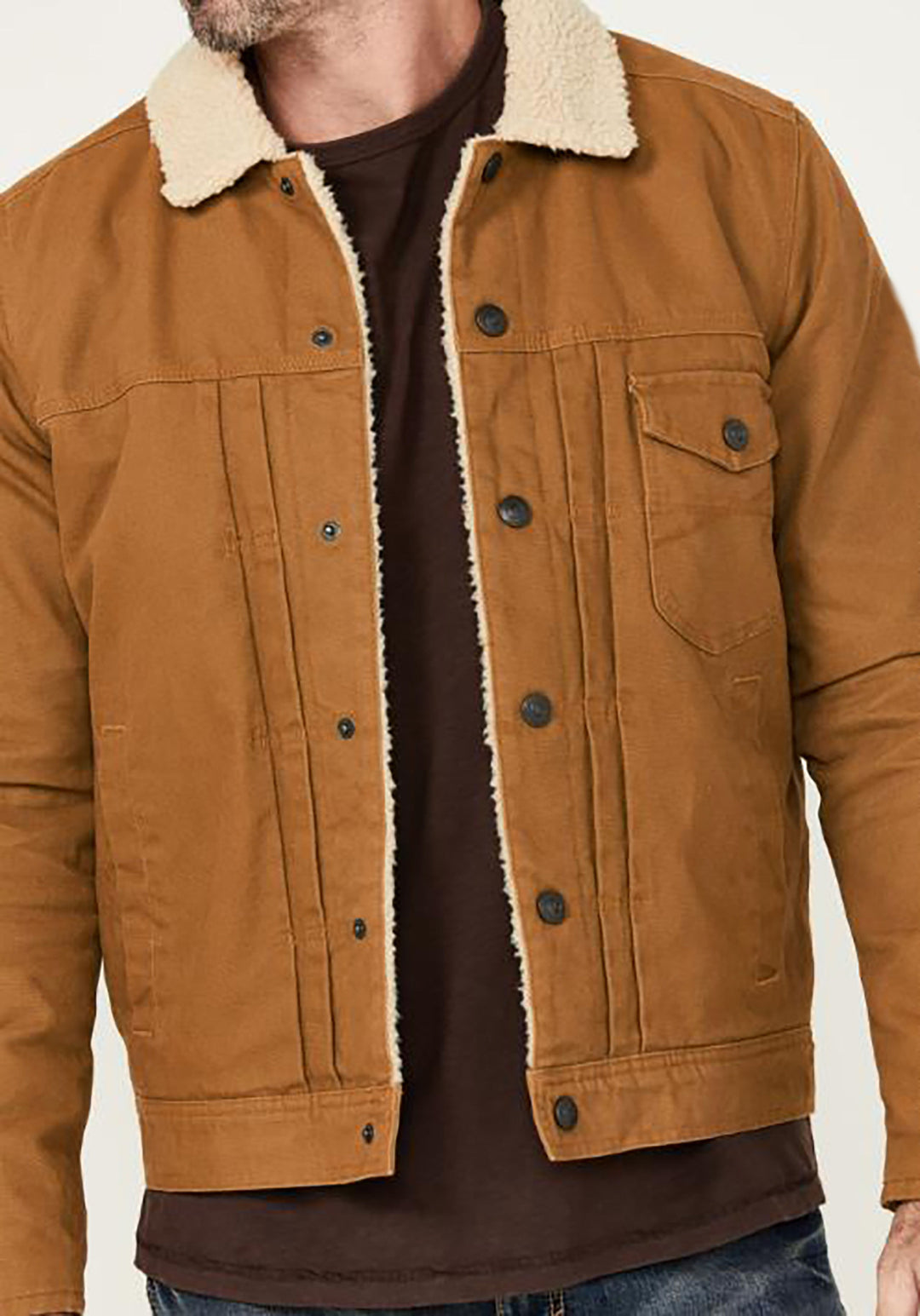 Winter jacket for men made of durable cotton material with teddy lining and practical pockets Lune London