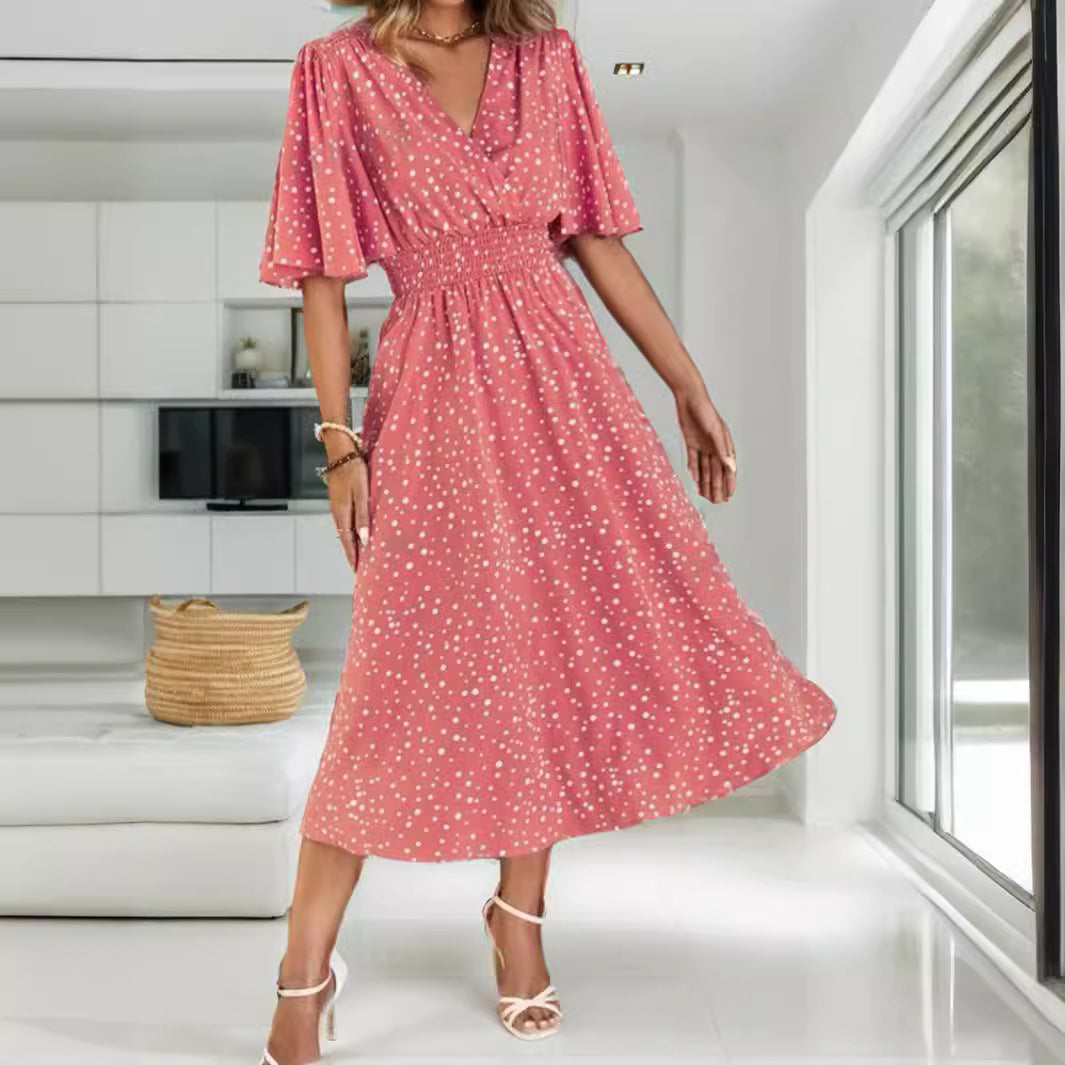 Elegant wrapped midi dress for women Lune London