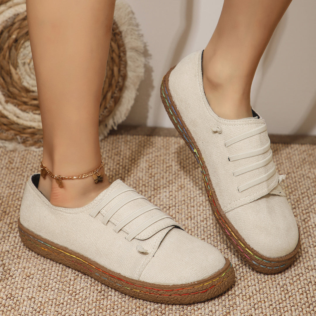 Women lightweight loafers with elastic laces and non-slip sole Lune London