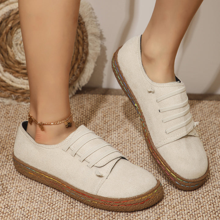 Women lightweight loafers with elastic laces and non-slip sole Lune London