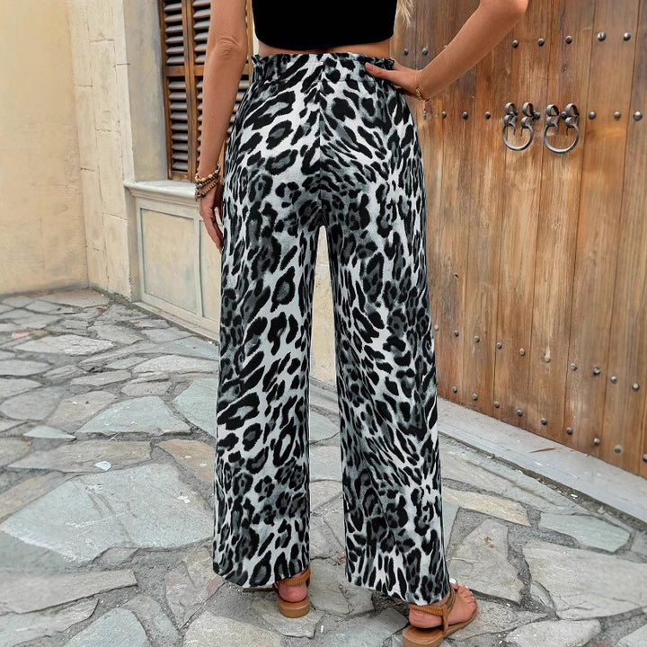 Pantalons palazzo larges pour femmes imprimé animal Chic & Stil