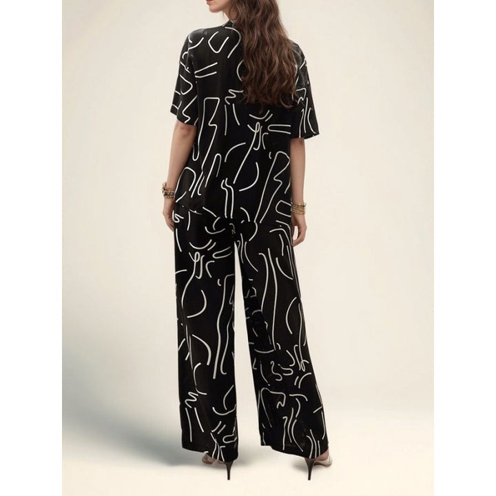 Lune London abstract pattern loungewear set for women