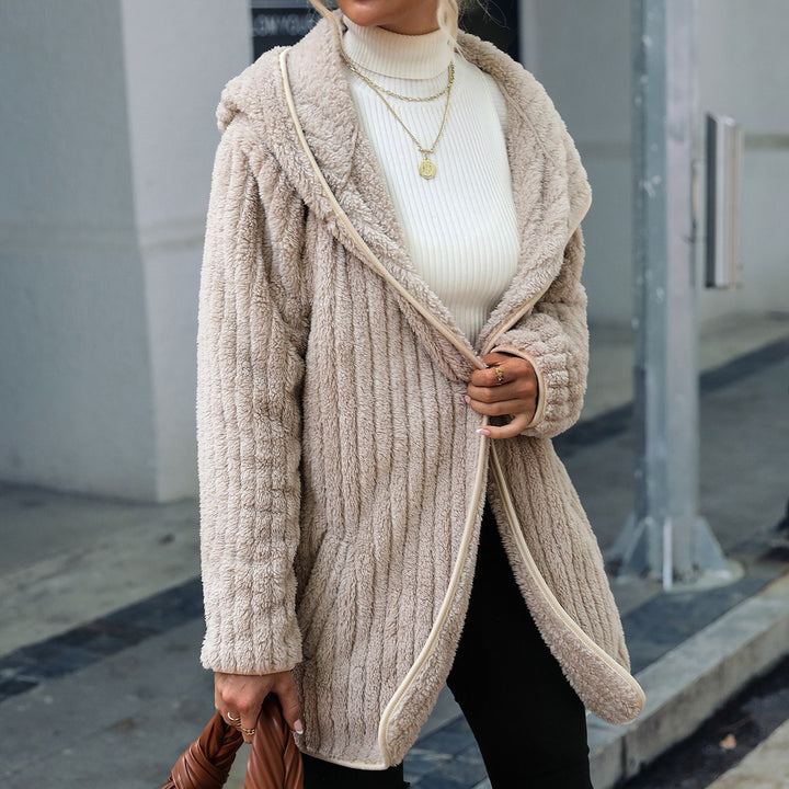 Ladies long soft jacket with structured design Lune London