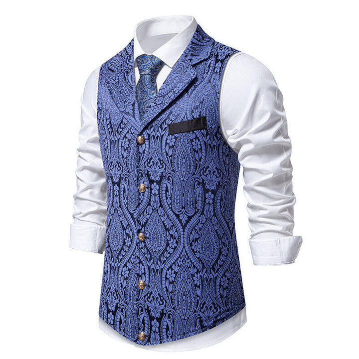 Elegant suit vests for men with a fine floral pattern and a high-quality finish Lune London