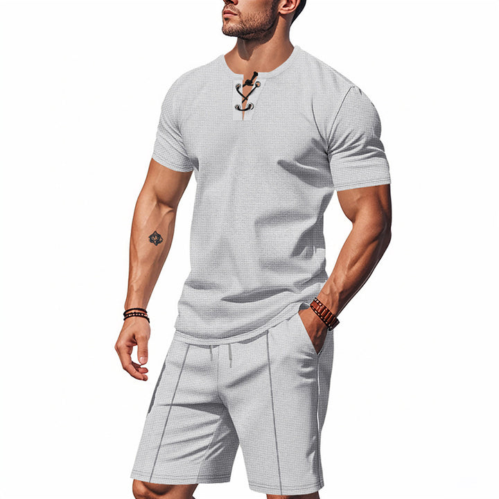 Men's leisure set with casual round neck and practical design Lune London