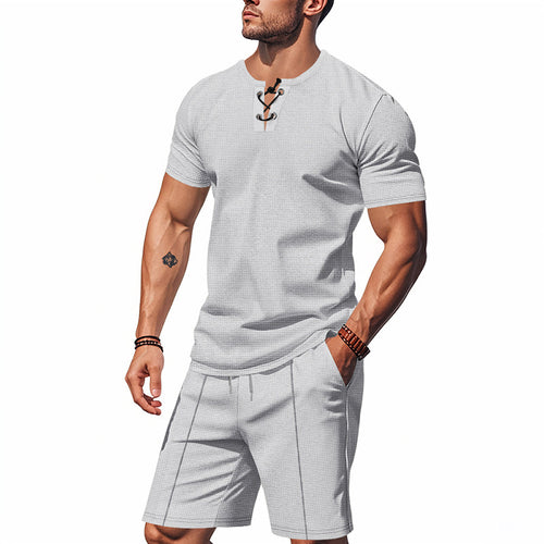 Men's leisure set with casual round neck and practical design Lune London