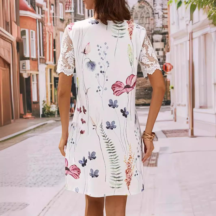 Lune London Floral Pattern Shift Dress for Women