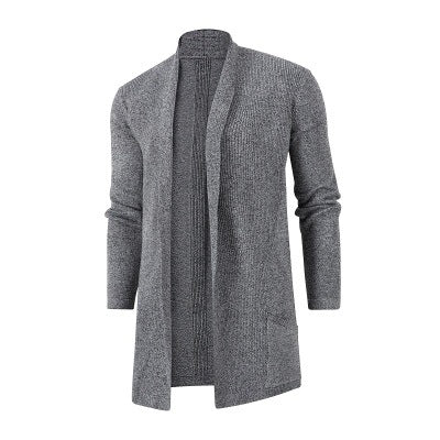 Men's Cardigan with Open Cut and Practical Pockets Lune London