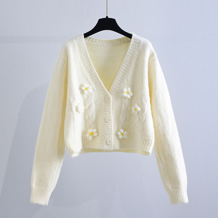 Women's clothing playful cardigan with floral pattern Lune London